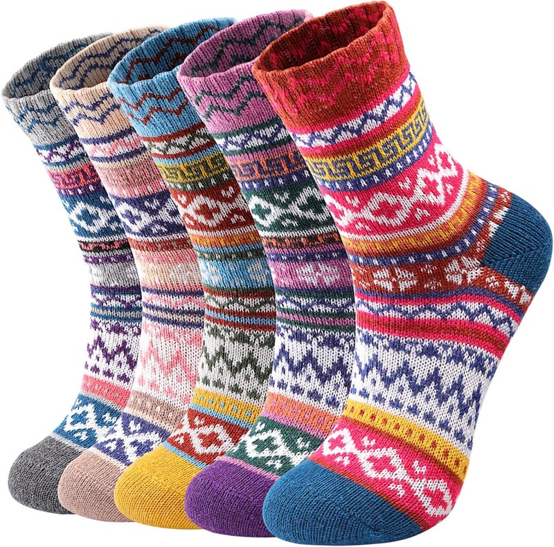 Clothclose Wool Socks - Winter Warm Wool Socks for Women Men, Soft Cozy Sock, Thick Knit Crew Boot Sock for Women Men - Image 1